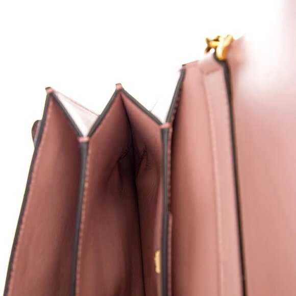 New SALVATORE FERRAGAMO Gancini Square Trifolio Flap Leather Shoulder Handbag - Picture 7 of 7